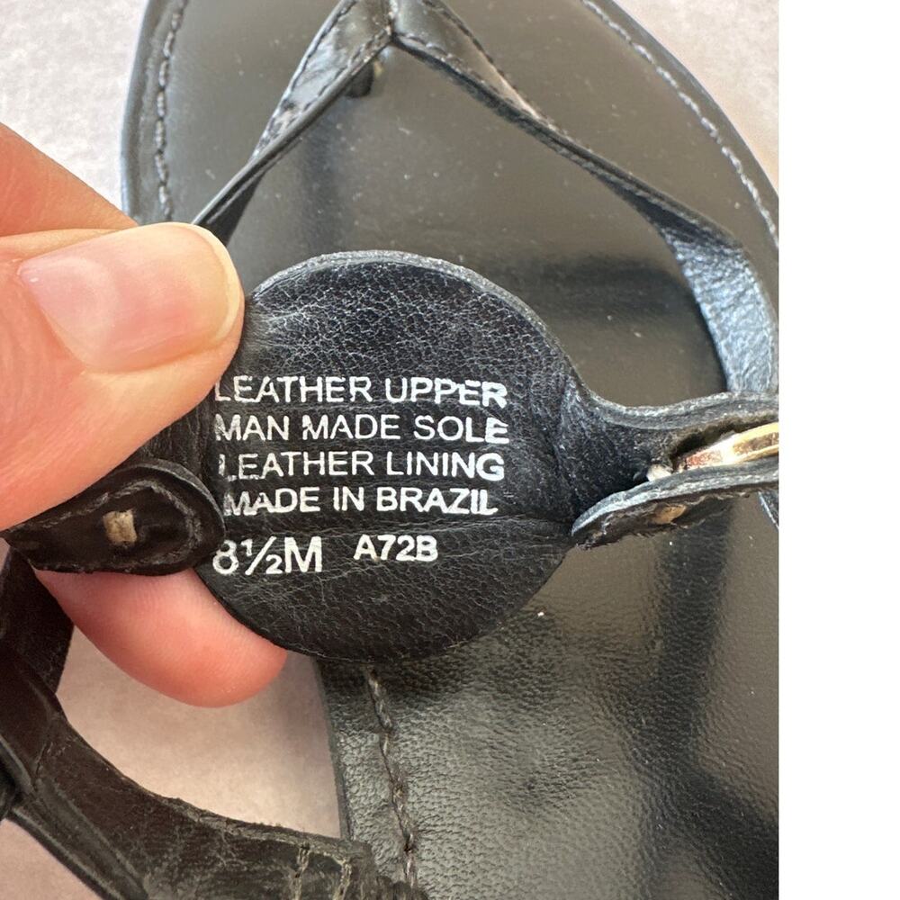 Tory Burch Ali Black Logo Sandals 8.5 - Picture 10 of 10